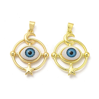 Golden Brass Pendants KK-L209-001G-09-1