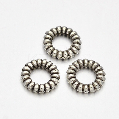 Ring Tibetan Style Alloy Spacer Beads TIBEB-D029-AS-1
