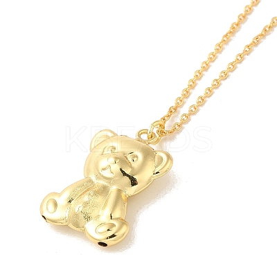 Bear Pendant Necklaces LS-NJEW-G082-01C-G-1