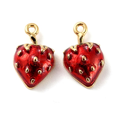 Brass Enamel Pendants KK-P207-018G-RS-1