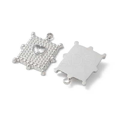 304 Stainless Steel Crystal Rhinestone Pendants STAS-Z122-52P-1