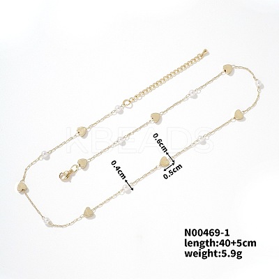 Fashion Elegant Plastic Imitation Pearl Chain Necklaces TS5370-1-1