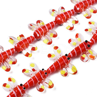 Autumn Theme Handmade Lampwork Beads Strands LAMP-Q031-017E-1