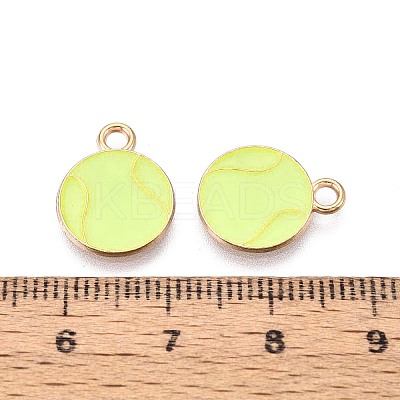 Alloy & Enamel Pendants ENAM-T021-70G-1
