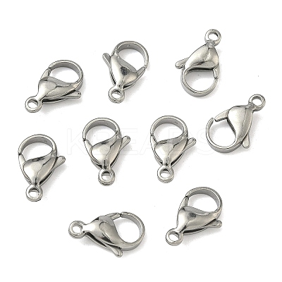 Tarnish Resistant 304 Stainless Steel Lobster Claw Clasps X-STAS-G035-G-1