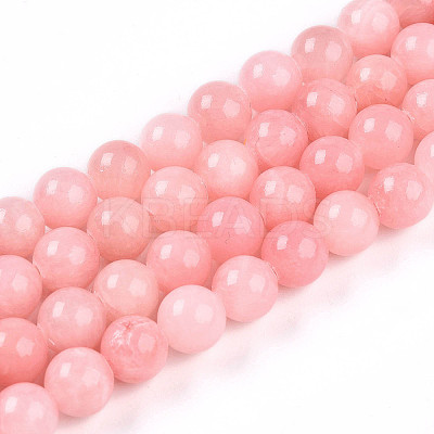 Natural Dyed Yellow Jade Gemstone Bead Strands G-R271-8mm-YXS22-1