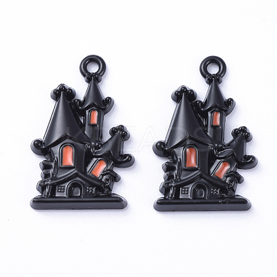 Black Alloy Enamel Pendant X-ENAM-D040-B01-1