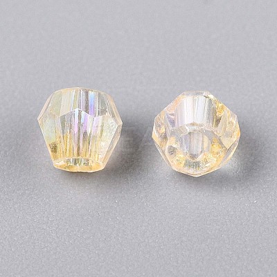 Transparent Spray Painted Glass Beads X1-EGLA-N018-4mm-09-1