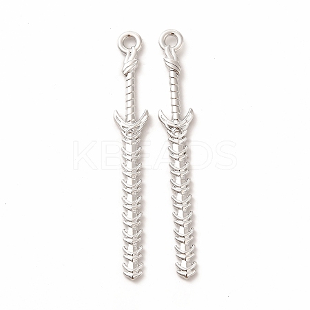 Rack Plating Alloy Big Pendants PALLOY-E025-13P-1