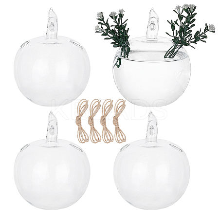 Glass Hanging Hydroponic Vases AJEW-WH0752-090B-1