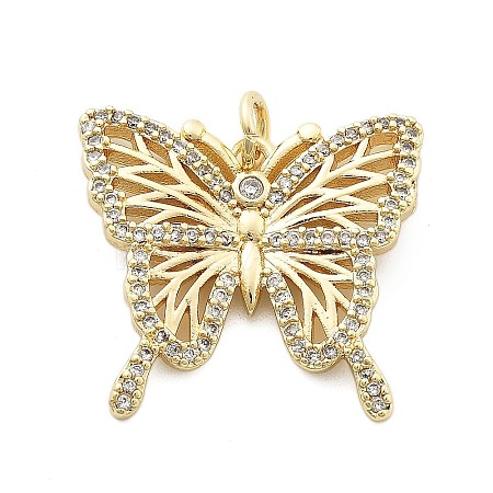 Brass Micro Pave Cubic Zirconia Pendants KK-A237-01E-G-1