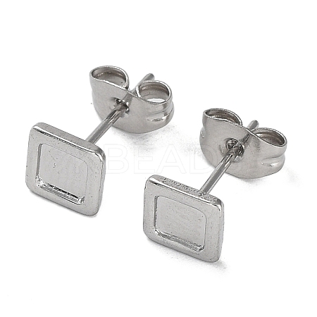 304 Stainless Steel Stud Earrings Findings STAS-M323-14P-1