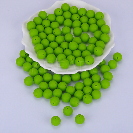 Round Silicone Focal Beads SI-JX0046A-133-1
