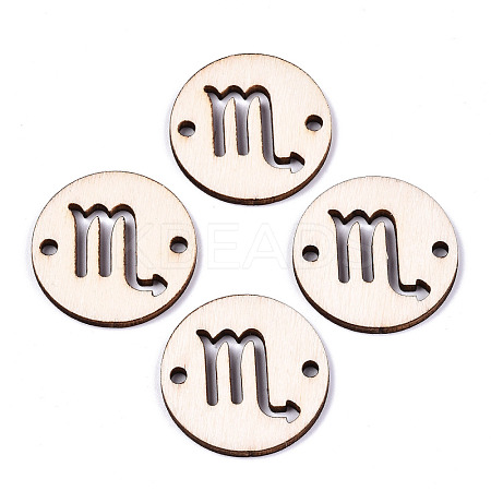 Unfinished Natural Poplar Wood Links Connectors WOOD-S045-139B-07-1