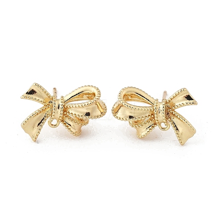 Brass Stud Earring Findings LS-KK-K371-35G-1