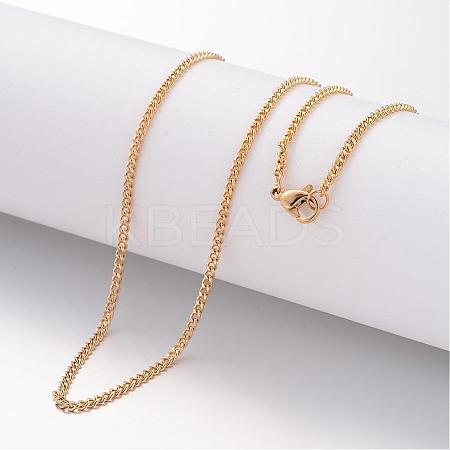 Ion Plating(IP) 304 Stainless Steel Necklace MAK-K004-11G-1