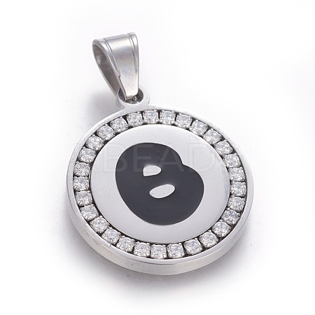 304 Stainless Steel Enamel Pendants STAS-E439-90B-P-1