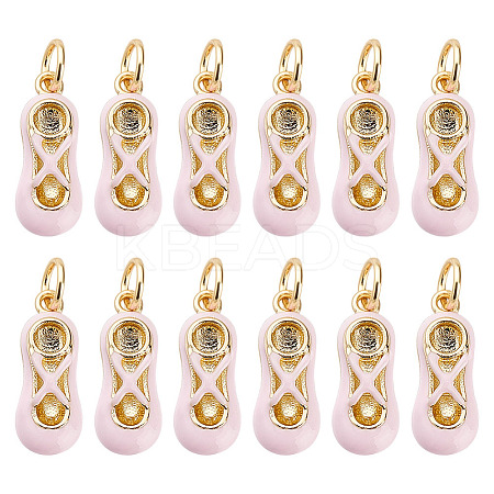 12Pcs Real 18K Gold Plated Brass Pendants KK-ME0003-21-1