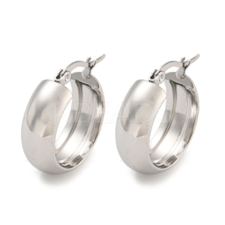 Tarnish Resistant 202 Stainless Steel Hoop Earrings EJEW-H003-38P-06-1