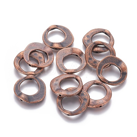 Tibetan Style Irregular Ring Bead Frames LS-X-RLF10246Y-NF-1