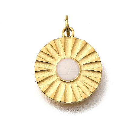 304 Stainless Steel Enamel Charms STAS-R153-09G-01-1