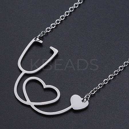 Non-Tarnish 201 Stainless Steel Pendant Necklaces LS-NJEW-S105-JN526-1-1