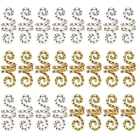 Plated Alloy Hair Coil Cuffs OHAR-PH0001-18-RS-1