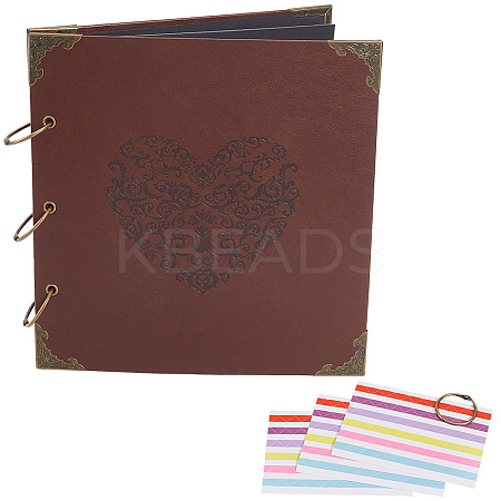 DIY PU Imitation Leather Loose Leaf Photo Albums DIY-WH20025-034-1
