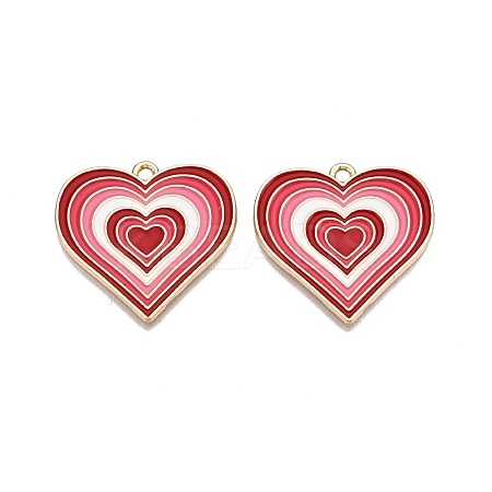Rack Plating Alloy Enamel Pendants ENAM-N056-431B-1