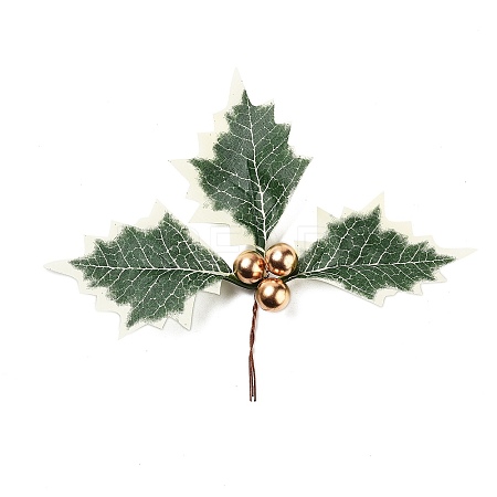 Plastic Artificial Christmas Leaf FIND-G083-01A-1