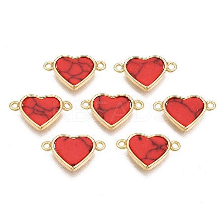 Brass Connector Charms KK-N233-169B-01E-1