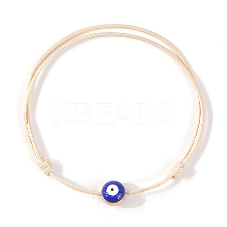 Resin Enamel Evil Eye Beaded Braided Bracelets VX2201-5-1