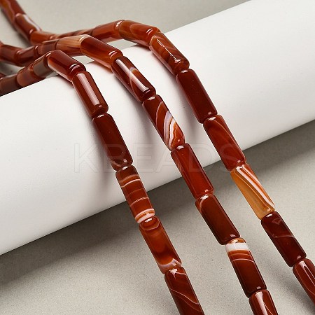 Dyed Natural Agate Beads Strands G-G203-01D-1