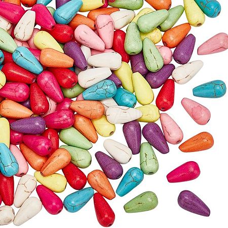 180Pcs 9 Colors Synthetic Turquoise Beads G-AR0006-19B-1