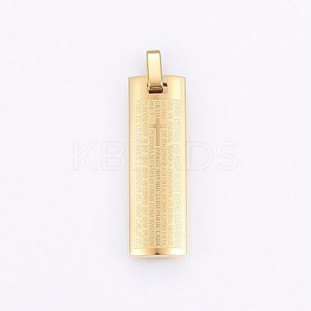 304 Stainless Steel Pendants STAS-O103-25A-1