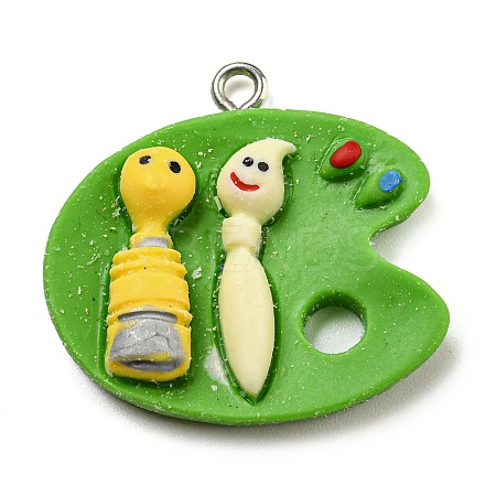 Opaque Resin Pendants FIND-M012-01C-1
