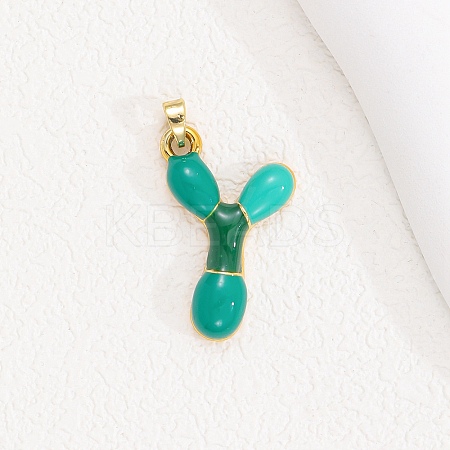 Alloy Enamel Pendants ENAM-S023-01G-Y-1