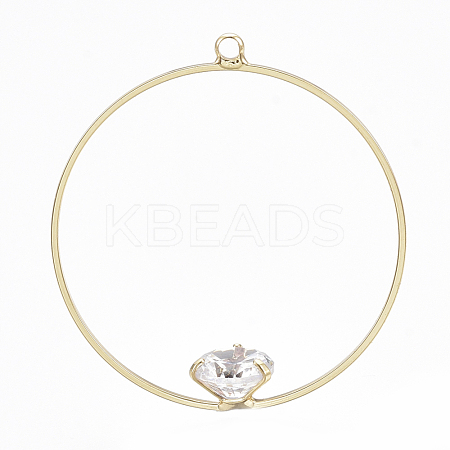 Brass Pendants KK-S348-061B-1