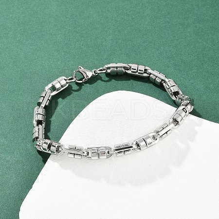 304 Stainless Steel Link Chain Bracelets for Women BJEW-Z143-02P-1