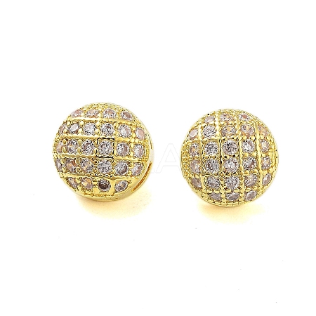 Rack Plating Brass Clear Cubic Zirconia Pendants KK-S379-03G-1
