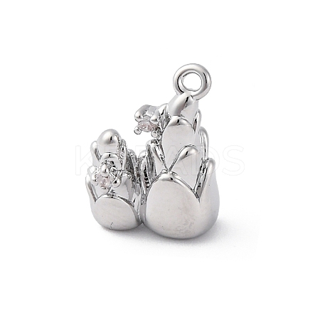 Brass Rhinestone Crystal Pendants KK-E793-07P-1