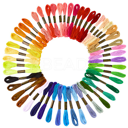 50 Skeins 50 Colors 6-Ply Polycotton Embroidery Floss EMBR-CY0001-02-1