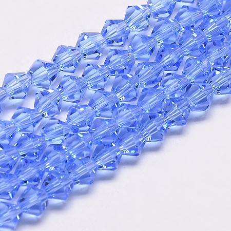 Imitate Austrian Crystal Bicone Glass Beads Strands GLAA-F029-5x5mm-09-1