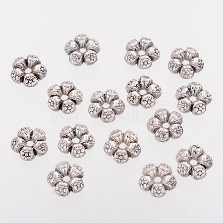 Heart Tibetan Style Charms Tibetan Silver Spacers Beads LS-AC0752-NF-1