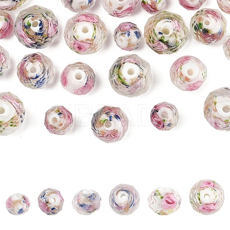 30Pcs 3 Styles Handmade Gold Sand Lampwork Beads LAMP-YW0001-34A-1
