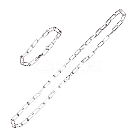 304 Stainless Steel Paperclip Chains STAS-UN0012-44-1