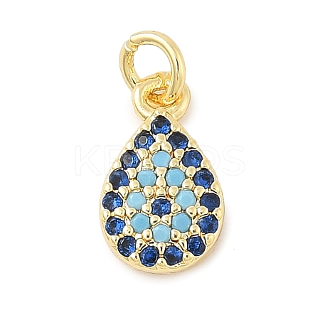 Brass Micro Pave Cubic Zirconia Pendants KK-U056-09G-1