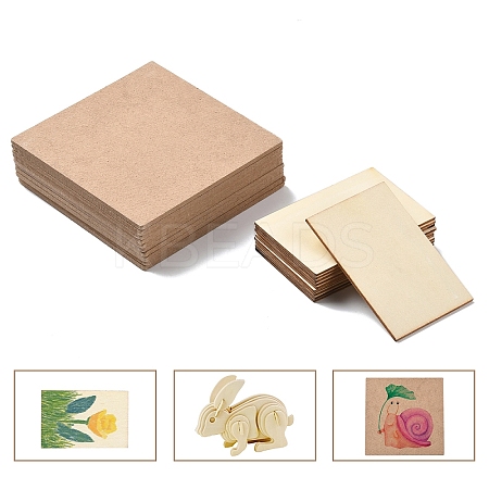 20Pcs 2 Styles Wood Sheet Board DIY-YW0010-84-1