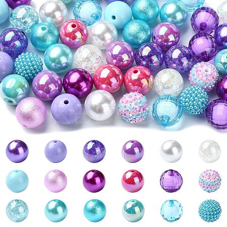 50Pcs Marine Theme Acrylic Beads OACR-CJ0001-68-1