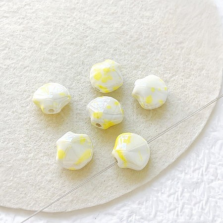Shell Shape Glazed Porcelain Beads PORC-E022-01C-1
